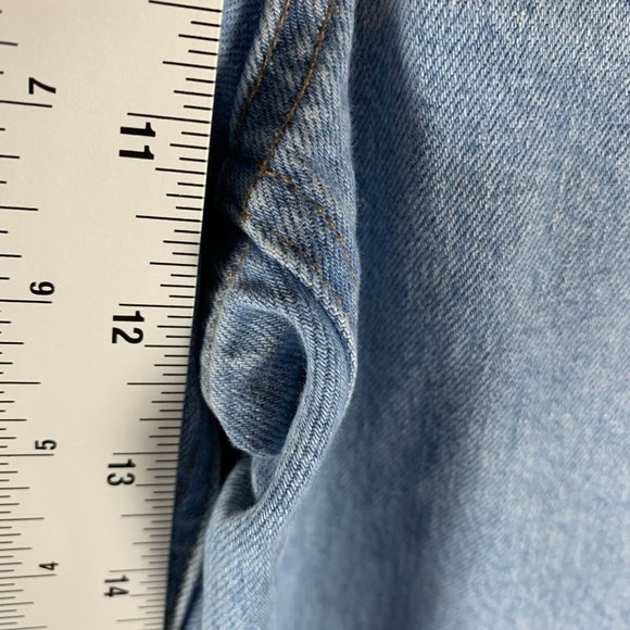 J.CREW Point Sur Jeans Women's 29 Blue Denim Stretch Button Fly Wide Leg 8619 - Picture 7 of 10